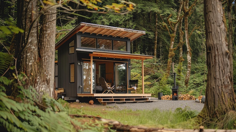 Fritidshus i skogen